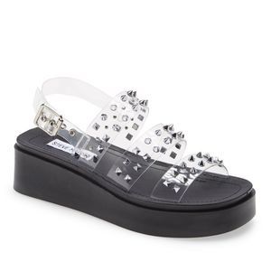 Steve Madden Tera Sandal Studded Clear Platform